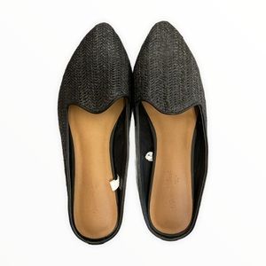 Universal Thread Woven Backless Mules Tan 7.5